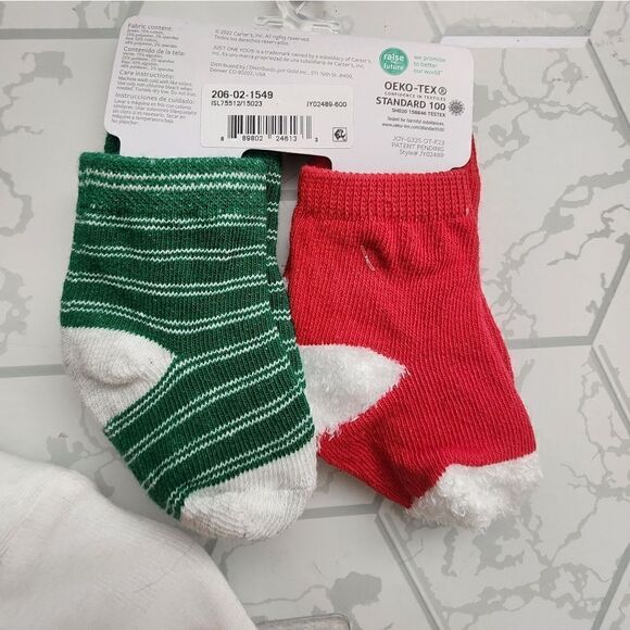 Carter's Christmas Deer Onesie & Pants Set, NEW - Picture 8 of 8